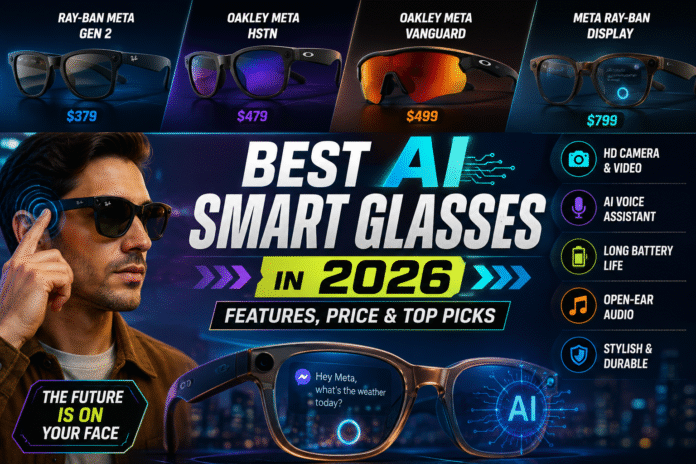Best AI smart glasses in 2026 featuring Ray-Ban Meta and Oakley Meta